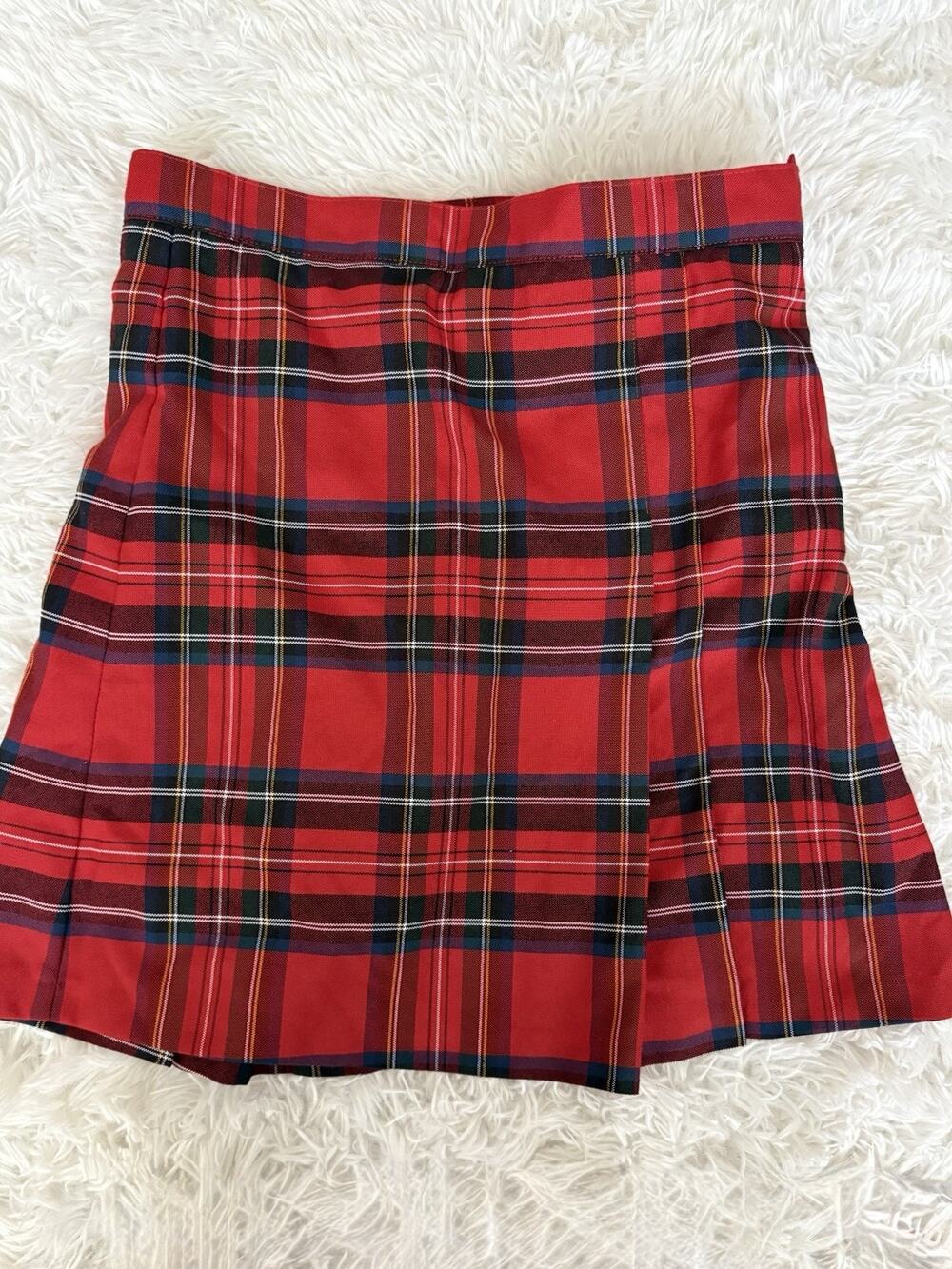 Rifle Girls 8.5 Red Checked Tartan Plaid Skirt ( Shorts). Exc. Quality